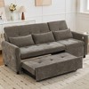 Merax 2-in-1 Three-Seater Sofa with Pull-Out Bed and Reversible Recliner - 3 of 4