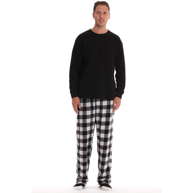 #followme Mens Pajama Pants Set with Matching Novelty Socks with Sayings - 3 Pc Mens Fall PJ Set, 2 of 6
