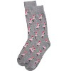 Memoi Men's Christmas Festive Flamingo Bamboo Blend Crew Socks - 3 of 4
