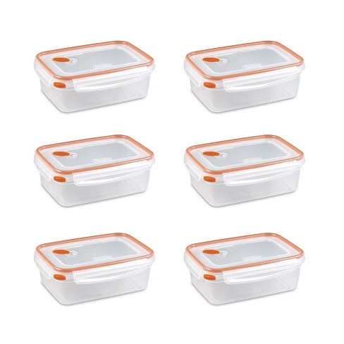 Sterilite 03221106 Bpa Free Rectangle Ultra-seal Kitchen Food Storage Orange : Target