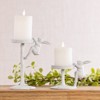 Transpac Metal Easter Bunny Votive Candle Holder Set of 2 Home Decorations Easter. Candles not included - 3 of 3