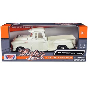 1957 GMC Blue Chip Pickup Truck White "Timeless Legends" Series 1/24 Diecast Model Car by Motormax - 1 of 3