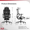 Dsvimoy Task and Office Chair Ergonomic Office Chair with Adaptive Lumbar Support and Retractable Footrest for Office, Black, 30.7"*15.7"*23.23" - 3 of 4