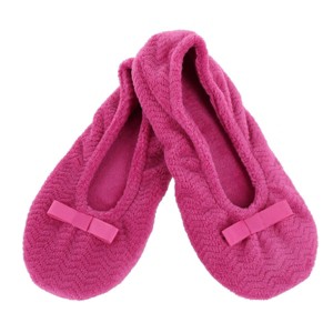 Isotoner Women's Chevron Microterry Ballerina Slipper - 1 of 4
