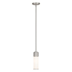 Livex Lighting Weston 1 - Light Pendant in  Brushed Nickel - 1 of 1