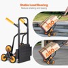 VEVOR Stair Climbing Cart, 440 lbs Capacity Stair Climber Hand Truck and Dolly, Heavy-Duty Folding Trolley Cart with Dual Handle, Black - 4 of 4
