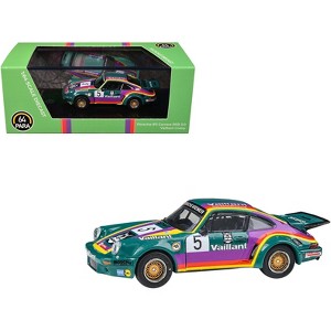 1975 Porsche 911 Carrera RSR 3.0 #5 "Kremer Racing - Vaillant" Green with Stripes 1/64 Diecast Model Car by Paragon - 1 of 4