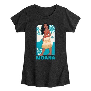 Girls' - Disney Princess - Moana Full Body Portrait Fitted Short Sleeve Graphic T-Shirt - 1 of 4