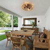 TOBILI Ceiling-mounted Jute Rope Fan Light Strip with 4 Bulbs,Dimmable,7 Dlades - 2 of 4