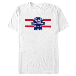 Men's Pabst Red Stripe Blue Ribbon T-Shirt - 1 of 4