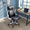 COMHOMA 400lbs Big and Tall Office Chair, Leather Executive Chair, Height Adjustable - 2 of 4