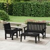 WestinTrends Malibu 4-Piece HDPE Outdoor Patio Furniture Couch Set - 2 of 4
