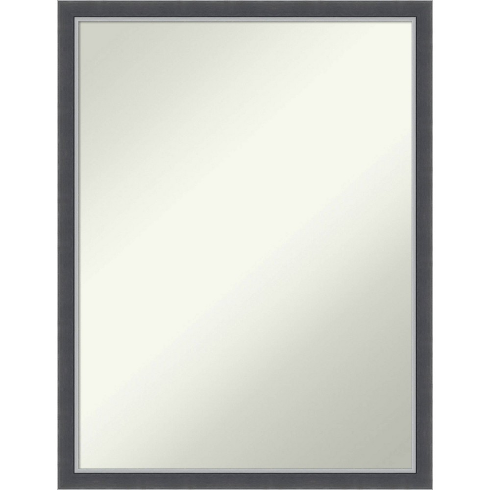Photos - Wall Mirror 20" x 26" Non-Beveled Eva Black Silver Thin  - Amanti Art