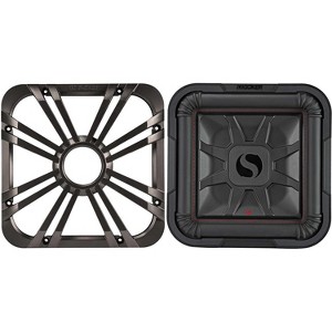 Kicker 46L7T124 L7T L7-Thin 12-Inch (30cm) Subwoofer, Dual Voice Coil, 4-Ohm, 600 Watt w/ Charcoal LED Grill Bundle - 1 of 4