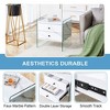 Racxily Double-drawer Nightstand, MDF sticker, Side Tables with 2 Drawers, Bedroom End Table for Entryway, College Dorm, Classic - 4 of 4