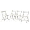 VASIP Set of 4 Upholstered Folding Chair, Solid Wood Frame, Ergonomically Designed Back and Cushion for Kitchen, Restaurant - 2 of 4