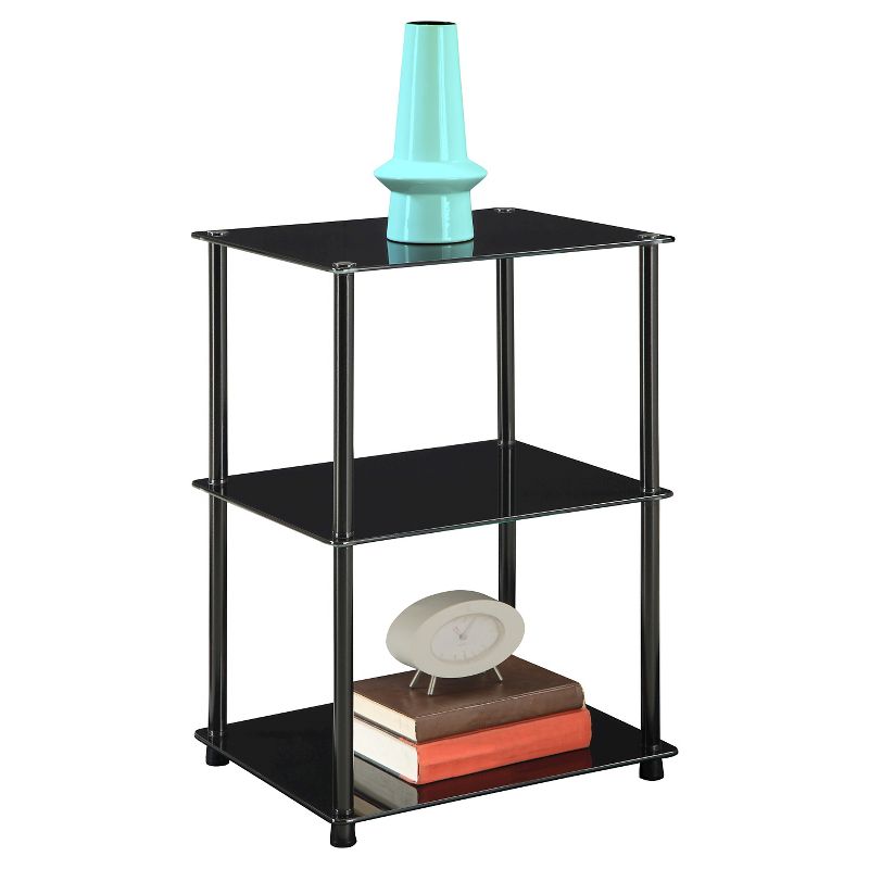 Classic Glass Tall 3 Tier End Table - Breighton Home, 3 of 5