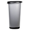 Hefty Select 12.7gal Lock Waste Step Trash Can Silver - image 3 of 4