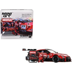 Nissan GT-R NISMO #23 Winner "Suzuka - Super GT Series" (2021) with Matsuda Figure Limited Ed 1/64 Diecast Model Car by Mini GT - 1 of 4