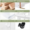 Whisen Portable Wooden Cold Frame Greenhouse with Movable Wheels, Openable Roof, and Storage Box - 3 of 4