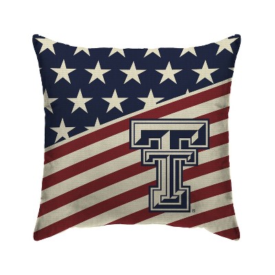 NCAA Texas Tech Red Raiders Americana Decorative Throw Pillow