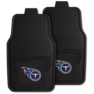 Fanmats 27 x 17 Inch Universal Fit All Weather Protection Vinyl Front Row Floor Mat 2 Piece Set for Cars, Trucks, and SUVs, NFL Tennessee Titans - 1 of 4