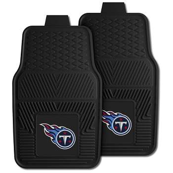 Fanmats 27 x 17 Inch Universal Fit All Weather Protection Vinyl Front Row Floor Mat 2 Piece Set for Cars, Trucks, and SUVs, NFL Tennessee Titans