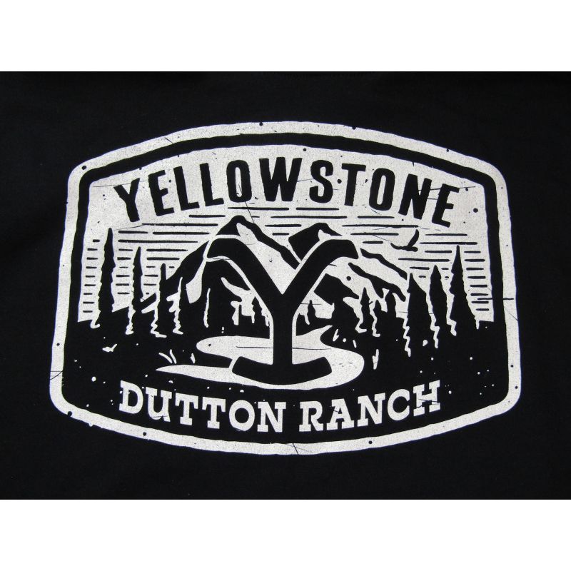 Yellowstone Dutton Ranch Patch Mens Black Graphic Hoodie, 2 of 3