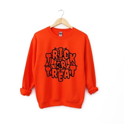 Simply Sage Market Women's Graphic Sweatshirt Trick Or Treat Colorful Web