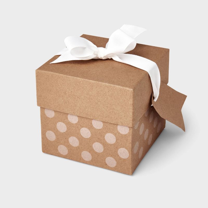 Kraft with White Dots Gift Box - Spritz&#8482;, 1 of 4