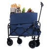 KTMBDW Extention Collapsible Folding Heavy Duty Utility Wagon Cart for Outdoor Sports, 225 pounds Weight Capacity, Camping, Garden and Shopping - 2 of 4