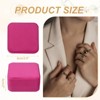 Unique Bargains Velvet Ring Organizing Display Mini 3 Slot Jewelry Storage Box - 2 of 4