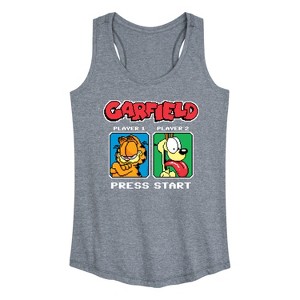 Women's - Garfield - Game On Graphic Racerback Tank - 1 of 4