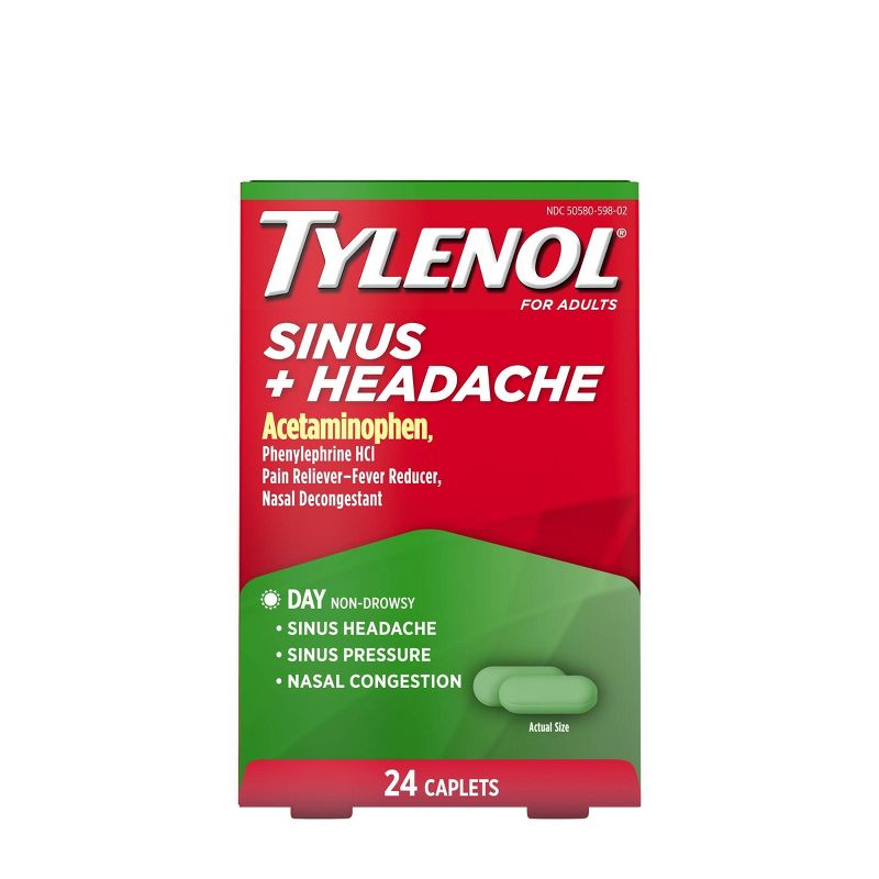 Tylenol Acetaminophen Sinus + Headache Caplets - 24ct, 3 of 10