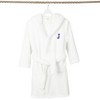 Personalized Linum Kids 100% Polyester SUPER PLUSH Double Brushed Hooded Bathrobe in Navy Bookman Font - 3 of 3