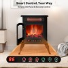 Etust Electric Fireplace Heater, 3D Flame with Adjustable Brightness, Timer & Safety Protection, Indoor Space Heater - 4 of 4