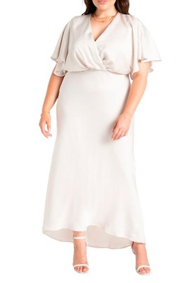 ELOQUII Women's Plus Size Duster Sleeve Maxi Dress