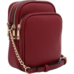 Paaaawaters FashionPuzzle Multi Pocket PU Leather Casual Medium Crossbody Bag with Adjustable Strap - 1 of 4