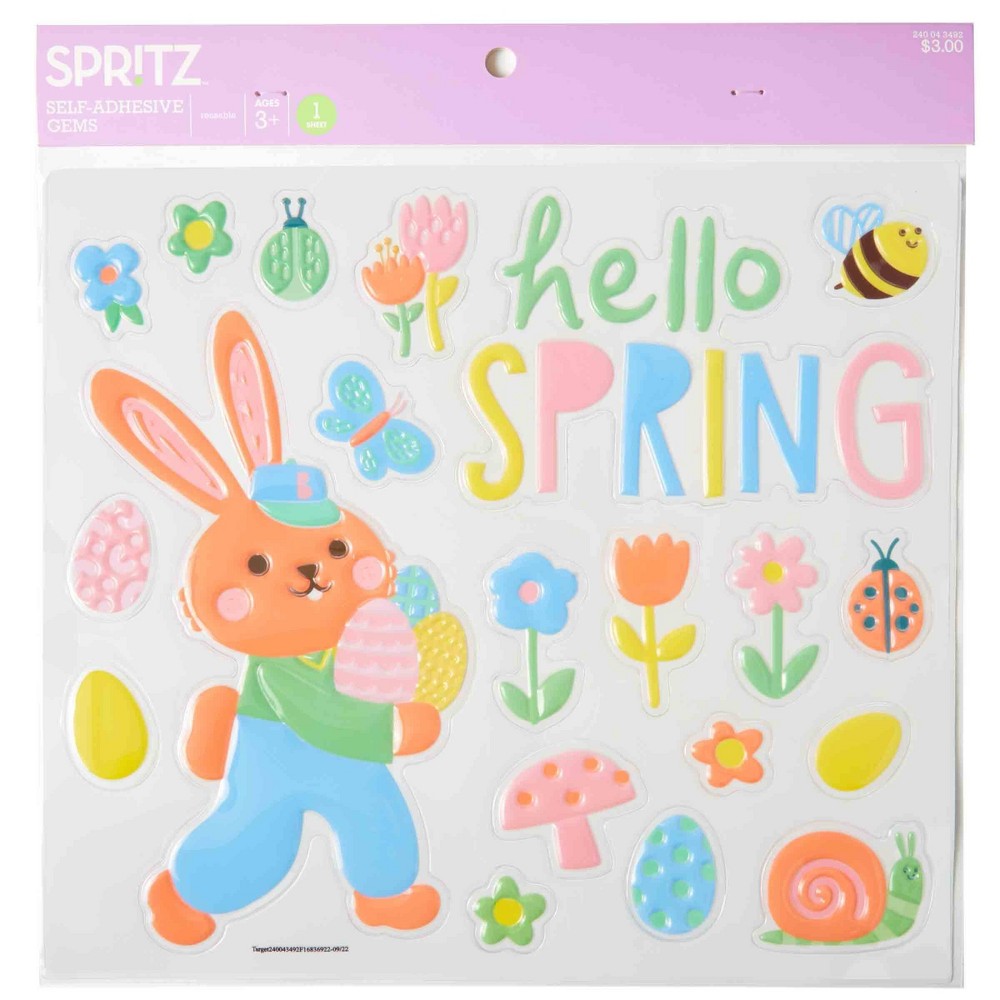 11.5"x14" Easter Bling Cling Hello Spring - Spritz