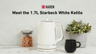 Haden Starbeck 1.7L White and Chrome Electric Tea Kettle