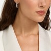 Pompeii3 1 Ct Diamond Inside Outside Hoops Lab Created Earrings Yellow Gold 1"Tall - 2 of 2