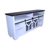 65.3" TV Stand with LED Light Strips,Y-Shaped Decorative Accents, Buffet Table for Living Room or Entryway, Fits TVs up to 75" - 4 of 4