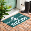 Evergreen NCAA Michigan State Spartans Embossed Mat Cross Hatch Indoor and Outdoor Doormat - 3 of 4