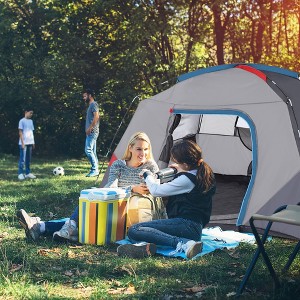 Easy Set Up Camping Tent, 4-5 Person Waterproof Family Tent for Hiking, Backpacking, and Outdoor Travel, Light Blue - 1 of 4