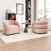 SEYNAR Modern Glam Velvet 360 Degree Swivel Accent Armchair with Tufted Back Set of 2 - 4 of 4