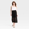 Women's Crochet-Style Pointelle Midi Sweater Skirt - A New Day™ - 3 of 3