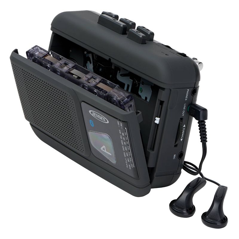 JENSEN Portable Bluetooth AM/FM Cassette Player/Recorder - Black, 2 of 6