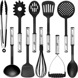 Kaluns Cooking Utensils Set, 10 Piece Nylon And Stainless Steel Cooking Utensils, Dishwasher Safe and Heat Resistant Kitchen Tools - 1 of 1