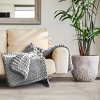 Handmade Chunky-Knit Weighted Blanket, Cotton, All-Season Soft & Calming by California Design Den - Light Gray, 10lb, 40" x 64" for 100-140lb Adult - 4 of 4