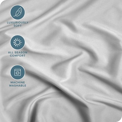 Cloud Grey Full Size Microfiber Deep Pocket Fitted Sheet